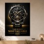 Luxuriöse Uhr auf Schwarz als Gallery Print oder Wandbild