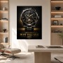 Luxuriöse Uhr auf Schwarz als Gallery Print oder Wandbild