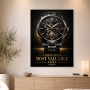 Luxuriöse Uhr auf Schwarz als Gallery Print oder Wandbild