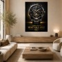 Luxuriöse Uhr auf Schwarz als Gallery Print oder Wandbild