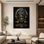 Luxuriöse Uhr auf Schwarz als Gallery Print oder Wandbild