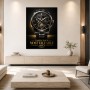 Luxuriöse Uhr auf Schwarz als Gallery Print oder Wandbild