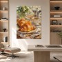 Frühstücksstillleben als Leinwand oder Poster mit Croissants und Kaffee