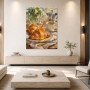 Frühstücksstillleben als Leinwand oder Poster mit Croissants und Kaffee