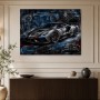 Sportwagen im Designstil als Kunstdruck oder Poster