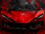 Abstraktes Wandbild oder Fine Art Print in Rot und Schwarz