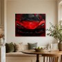 Abstraktes Wandbild oder Fine Art Print in Rot und Schwarz