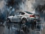 Sportliches BMW Motiv als Leinwand oder Poster mit urbaner Dynamik