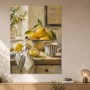 Zitronen Stillleben als Wandbild oder Leinwand für helle Räume