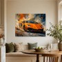 Sportwagen in Bewegung als Modernes Wandbild oder Acrylbild