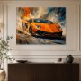 Sportwagen in Bewegung als Modernes Wandbild oder Acrylbild