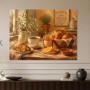 Französisches Frühstück mit Croissants, Leinwand oder Poster