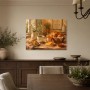 Französisches Frühstück mit Croissants, Leinwand oder Poster