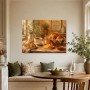 Französisches Frühstück mit Croissants, Leinwand oder Poster