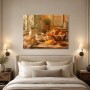 Französisches Frühstück mit Croissants, Leinwand oder Poster