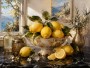 Mediterranes Stillleben mit Zitronen, Poster oder Kunstdruck
