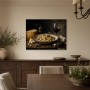 Trüffelpasta und Wein als Fine Art Print oder Wandbild