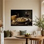 Trüffelpasta und Wein als Fine Art Print oder Wandbild