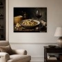 Trüffelpasta und Wein als Fine Art Print oder Wandbild
