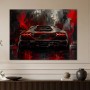 Lamborghini in Rot und Schwarz als Leinwand oder Acrylbild