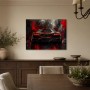Lamborghini in Rot und Schwarz als Leinwand oder Acrylbild
