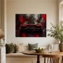 Lamborghini in Rot und Schwarz als Leinwand oder Acrylbild