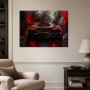 Lamborghini in Rot und Schwarz als Leinwand oder Acrylbild