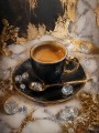 Luxuriöse Kaffeestille als Kunstdruck und Acrylbild