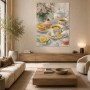 Vintage Teestunde mit Blumen, Leinwand oder Kunstdruck