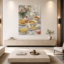 Vintage Teestunde mit Blumen, Leinwand oder Kunstdruck