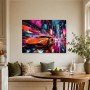 Orangefarbener Supersportwagen als Leinwand oder Acrylbild