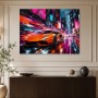 Orangefarbener Supersportwagen als Leinwand oder Acrylbild