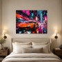 Orangefarbener Supersportwagen als Leinwand oder Acrylbild