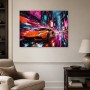Orangefarbener Supersportwagen als Leinwand oder Acrylbild