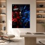 No Mercy Gaming-Poster und Modernes Wandbild in Rot und Blau