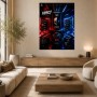 No Mercy Gaming-Poster und Modernes Wandbild in Rot und Blau