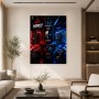 No Mercy Gaming-Poster und Modernes Wandbild in Rot und Blau