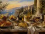 Mediterrane Tafel am Meer, Kunstwerk oder Kunstdruck