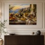 Mediterrane Tafel am Meer, Kunstwerk oder Kunstdruck