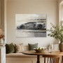 Silberner Supersportwagen als Leinwandbild oder Acrylbild