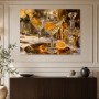 Goldene Cocktail-Stillleben als Kunstdruck oder Acrylbild