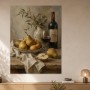 Stillleben mit Birnen, Wein und Ruhe als Kunstdruck oder Poster