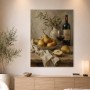 Stillleben mit Birnen, Wein und Ruhe als Kunstdruck oder Poster