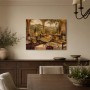 Italienische Tafel im Weinberg, Kunstwerk oder Wandbild für stilvolle Räume
