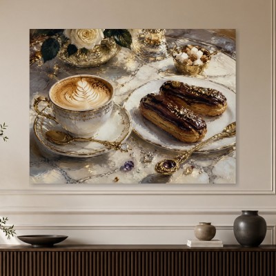 Luxuriöses Café-Stillleben als Fine Art Print oder Canvas Print