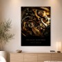 Goldene Uhrwerke als Modernes Wandbild oder Fine Art Print