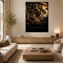 Goldene Uhrwerke als Modernes Wandbild oder Fine Art Print