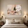 Parisian Eleganz mit Champagner, Blumen, Leinwand oder Poster
