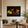 Stillleben mit Granatapfel, Leinwand oder Kunstdruck