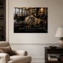 Luxuriöse Uhr auf Marmor als Wandbild oder Fine Art Print